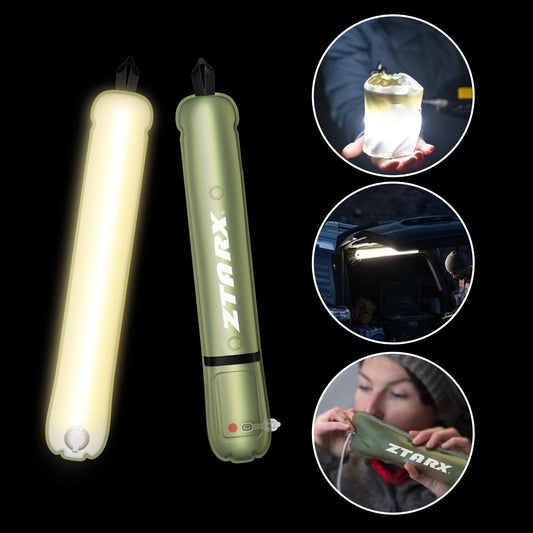 Folding Inflatable Camping Light with Solar Charging