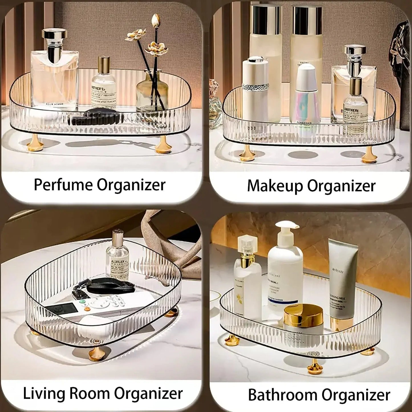Acrylic Clear Transparent Multi Desktop Tray