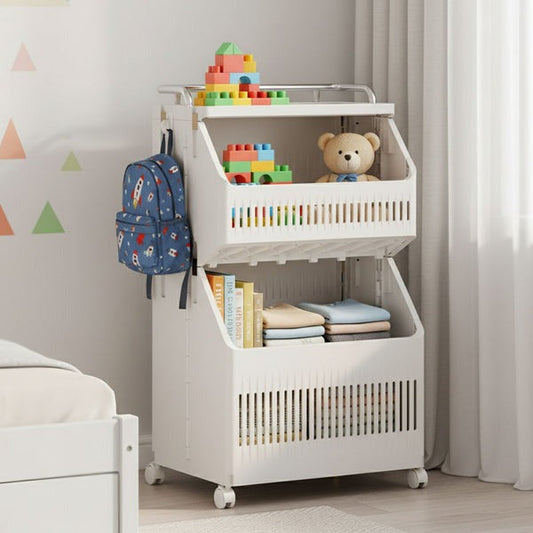 2-Tier Multipurpose Storage Rack with Wheels
