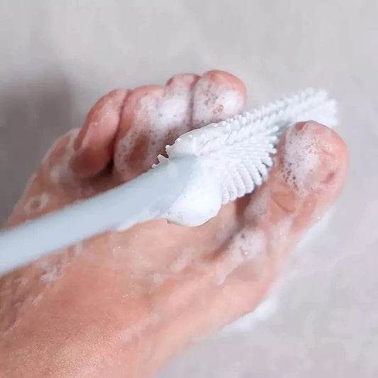 Silicone Long Handle Toe Gaps Cleaning Brush