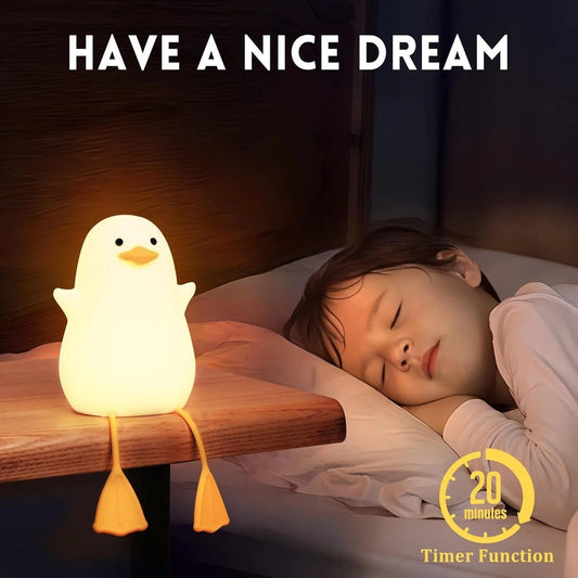 Creative Desktop Duck Silicone Night Light