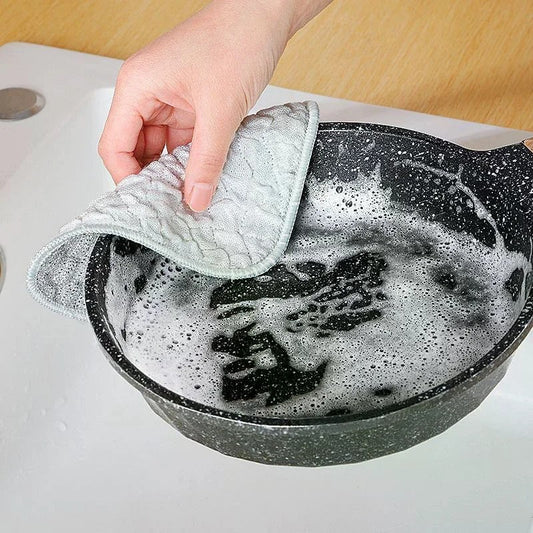 4Pcs Double-Side Dishwashing Sponge