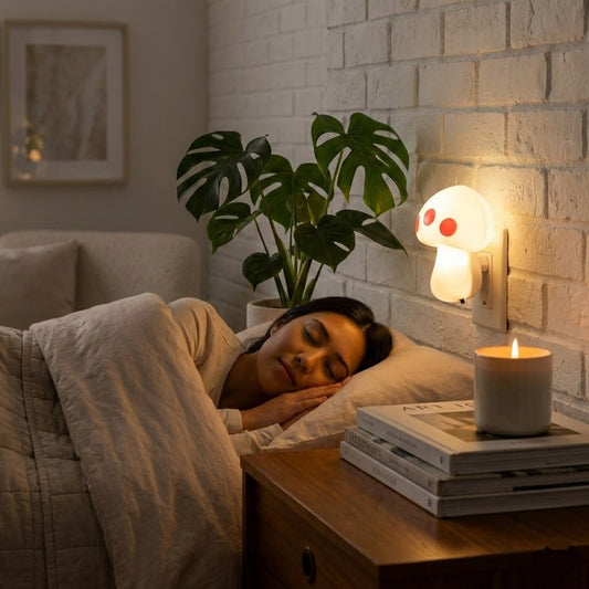LED Mushroom Shape Socket Night Light