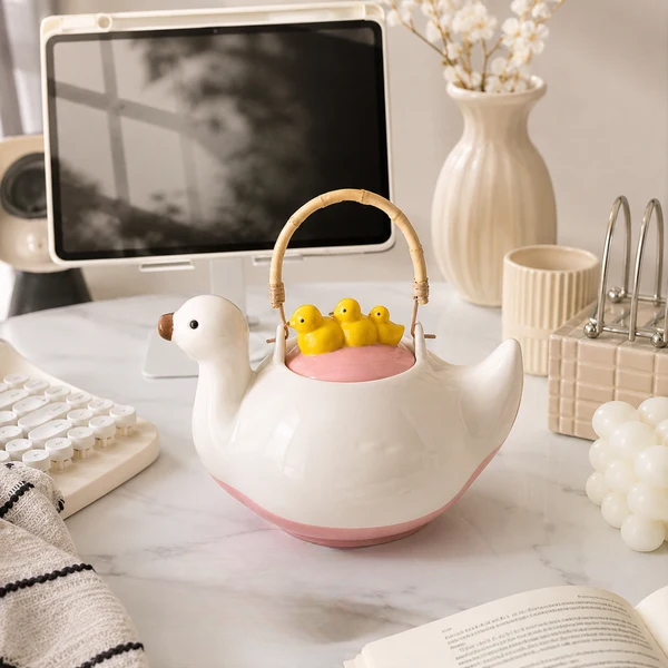 Cute Duck Ceramic Tea Pot
