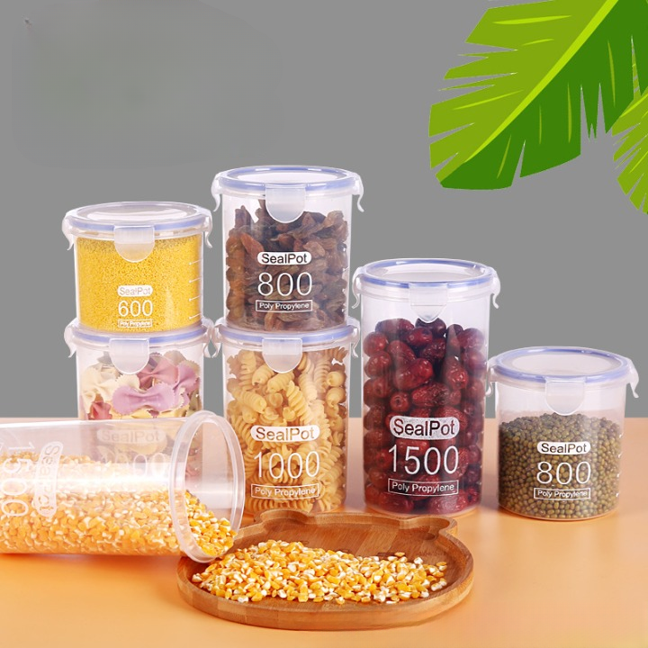 2 Pcs Airtight Food Jar 1000ml