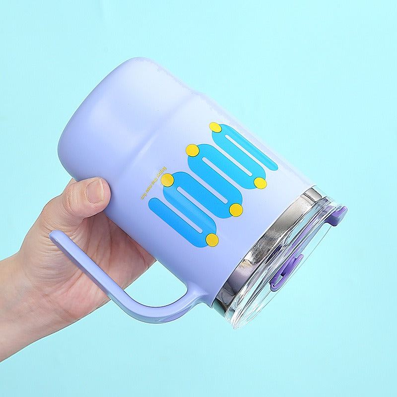 Stainless Steel Water Cup with Straw 400ML