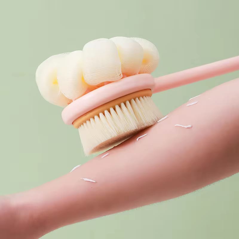 2 in 1 Long Handle Shower Body Brush Back Scrubber