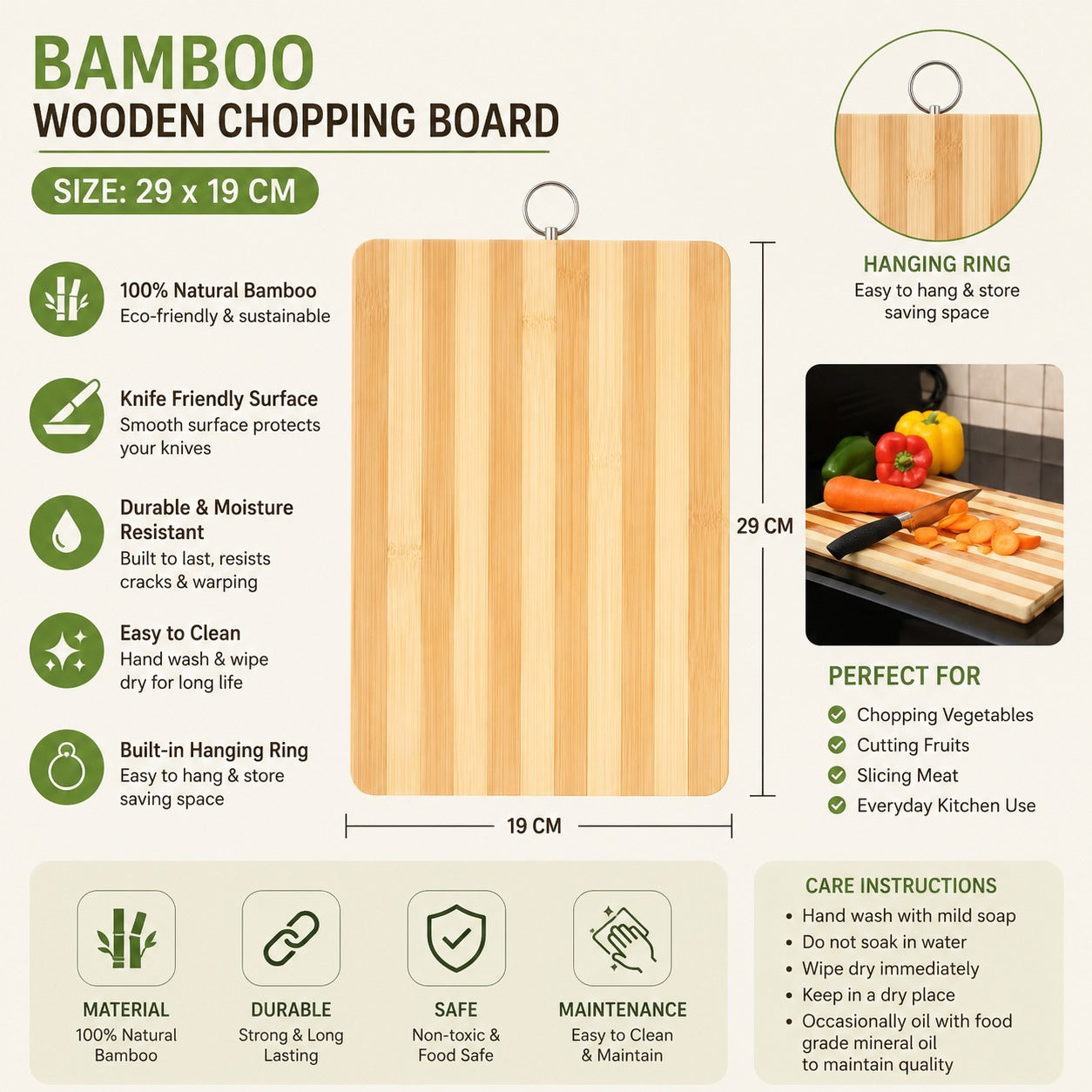 Bamboo Wooden Cutting Board