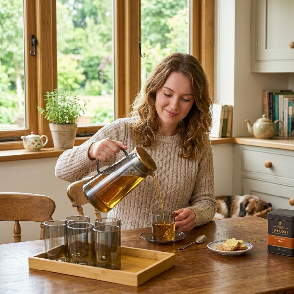 8PCs Glasses & Jug Set with Wooden Tray