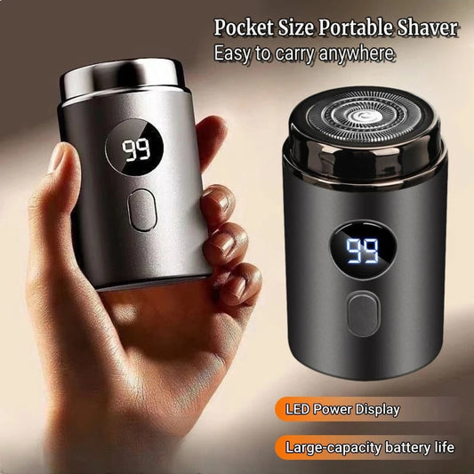 Rechargeable Mini Portable Shaver with Digital Display