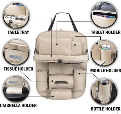Leather Car Back Seat Organizer