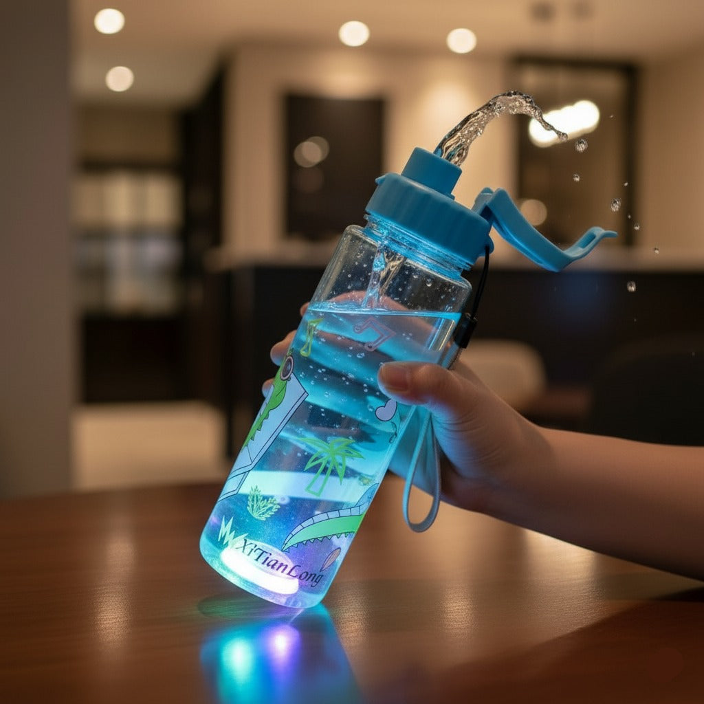 Printed Kids Water Bottle with LED Light