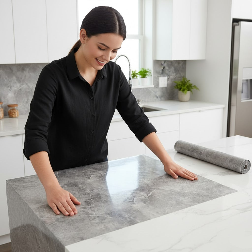 Self Adhesive Foamic Marble Sheet (118x24 Inch)
