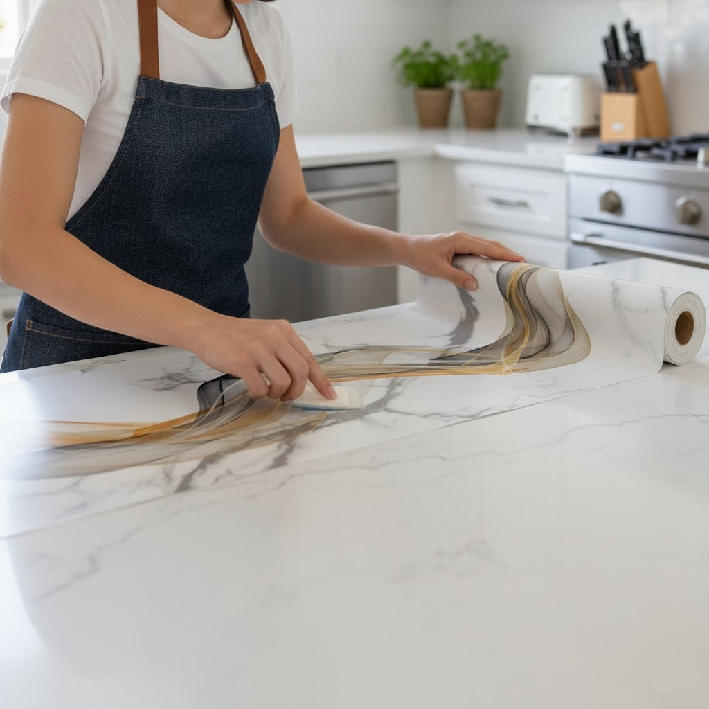 Self Adhesive Foamic Marble Sheet (118x24 Inch)