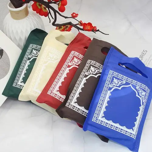 High Quality Travel Jaye Namaz Foldable Prayer Mat With Pouch