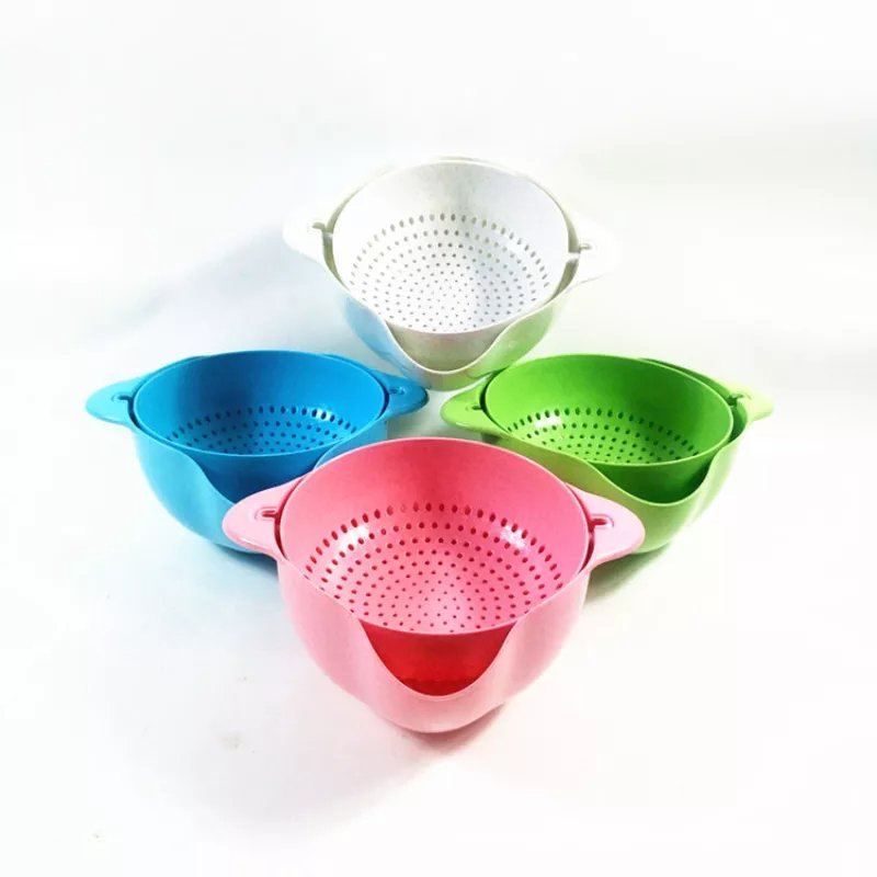 Household Double-layer Kitchen Vegetable Washing Fruit Basket. - Easy Wholesale