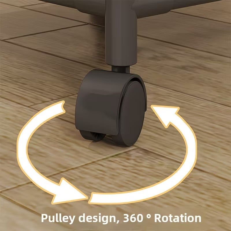 Modern 3-Section Laundry Basket with 360 Rotating Wheels