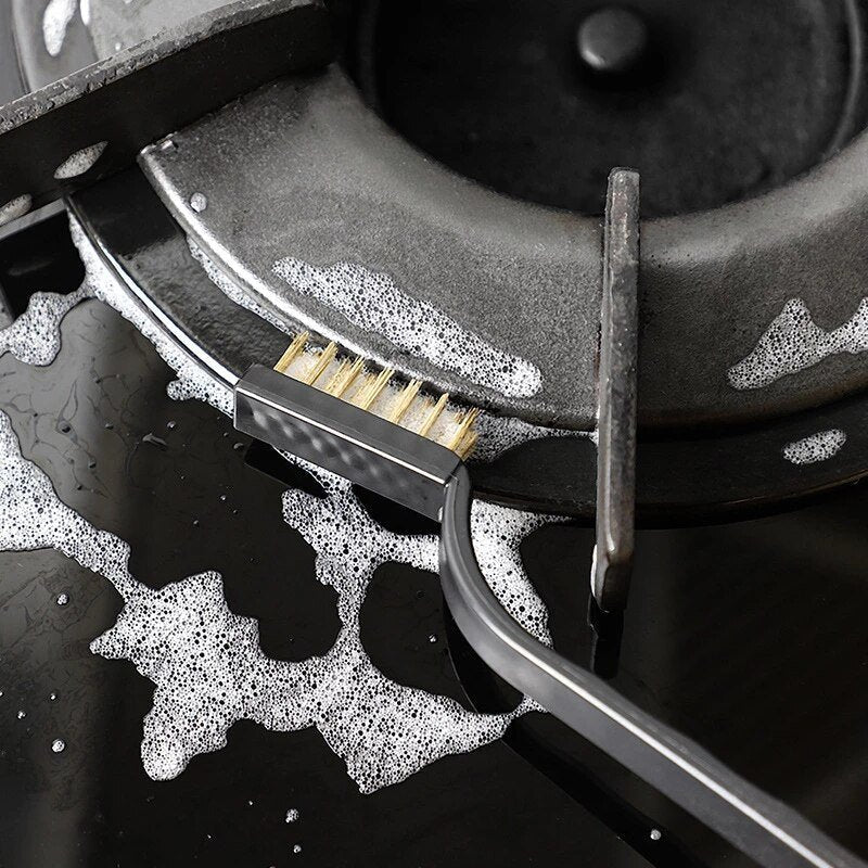 Pack of 3 Mini Wire Brush Set (Brass, Nylon, Stainless Steel Bristles) - Easy Wholesale