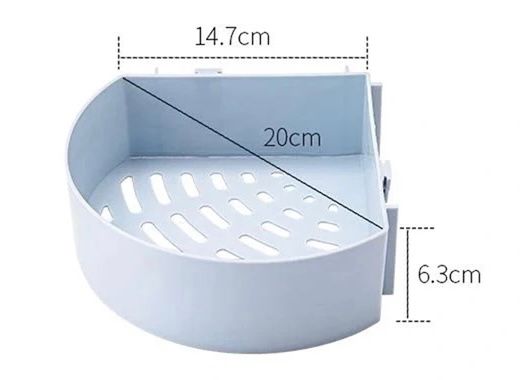 Universal Corner Shelf Storage Rack Wall Mounted Plastic Storage Organizer - Easy Wholesale