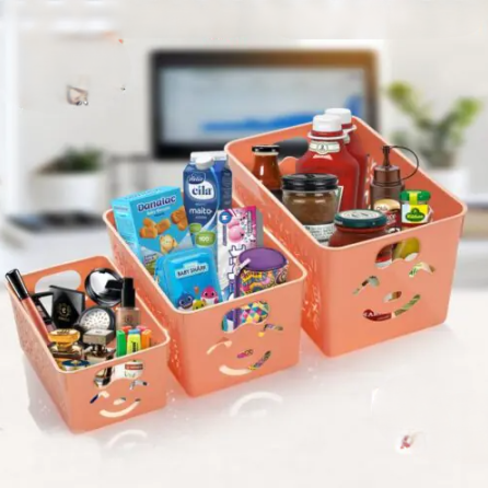 3Pcs Set Smiley Organiser Basket
