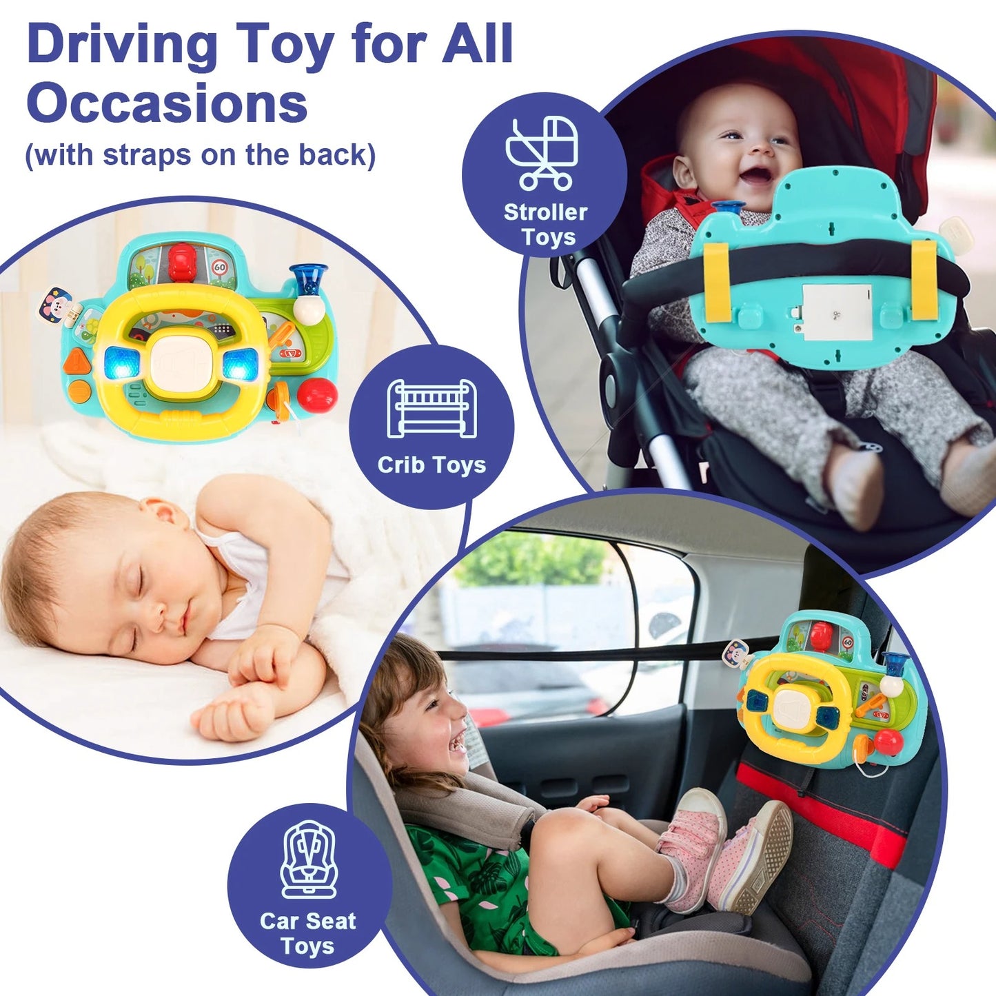 Kids Musical Steering Wheel Toy