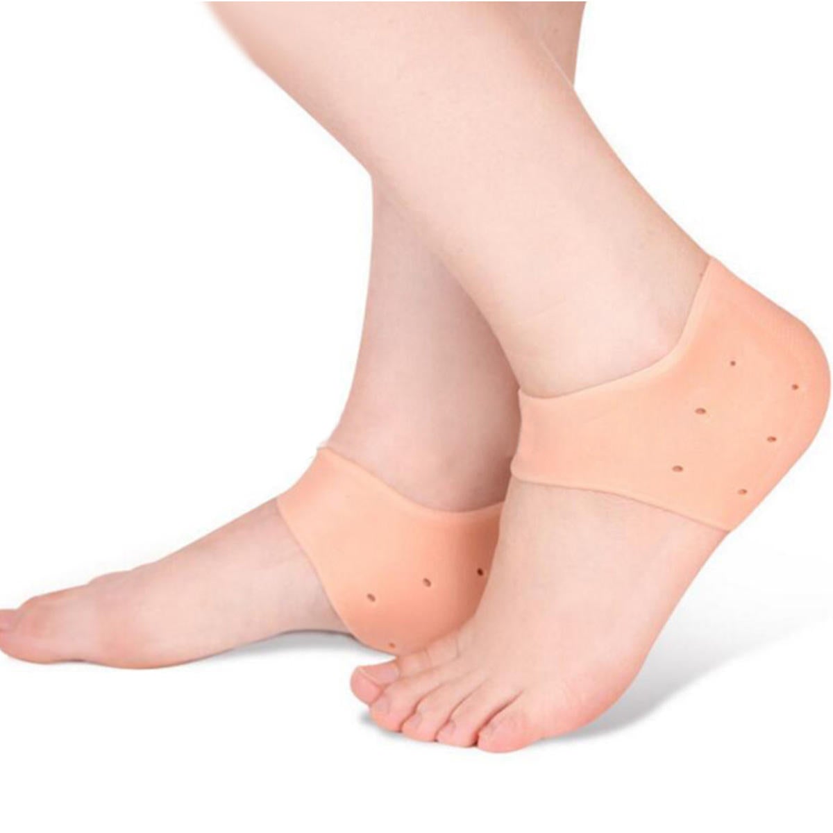 1 Pair Silicone Gel Heel Pad Socks for Pain Relief & Anti Crack Heel - Easy Wholesale