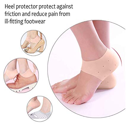 1 Pair Silicone Gel Heel Pad Socks for Pain Relief & Anti Crack Heel - Easy Wholesale
