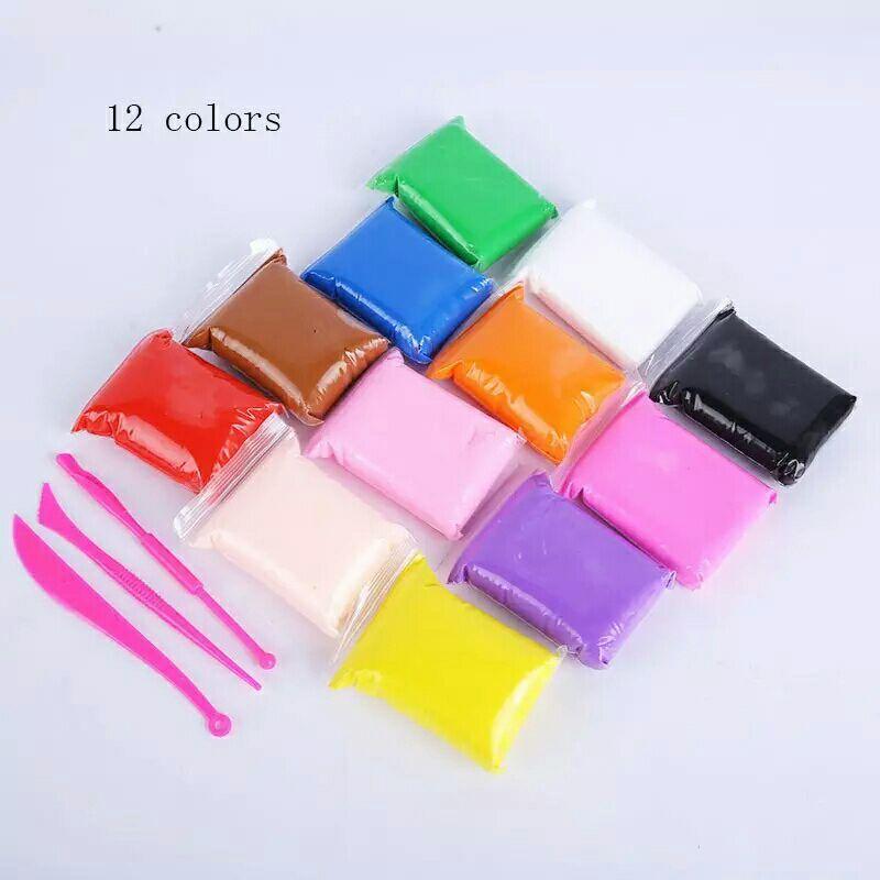 12 Colors Super Clay Art DIY Clay with Modelling Tools - Easy Wholesale