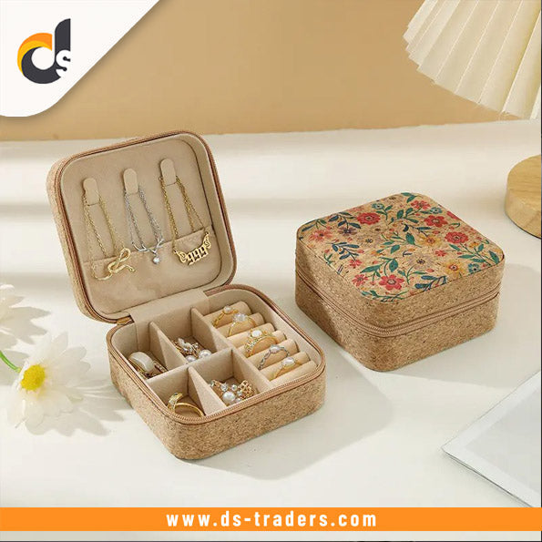 Premium Mini Jewelry Organizer Box Vintage Floral Design
