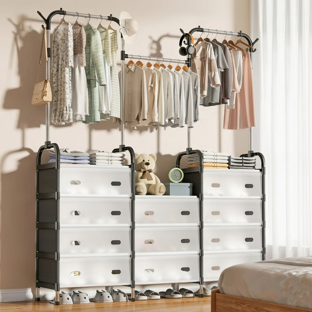 Portable Bedroom Coat & Drying Rack