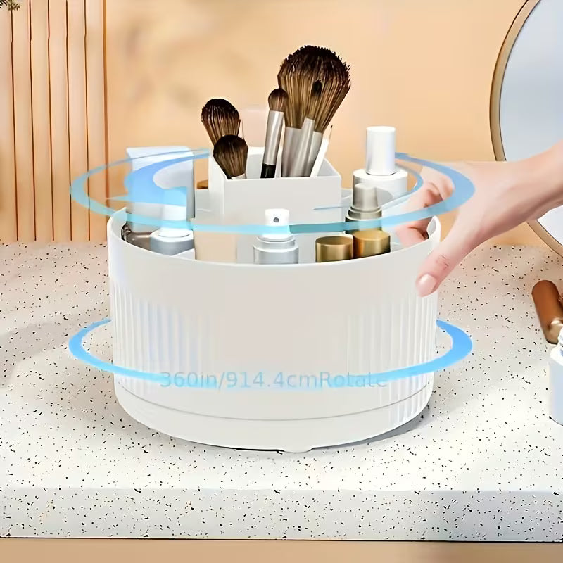360° Rotating Desktop Makeup Brush Organizer