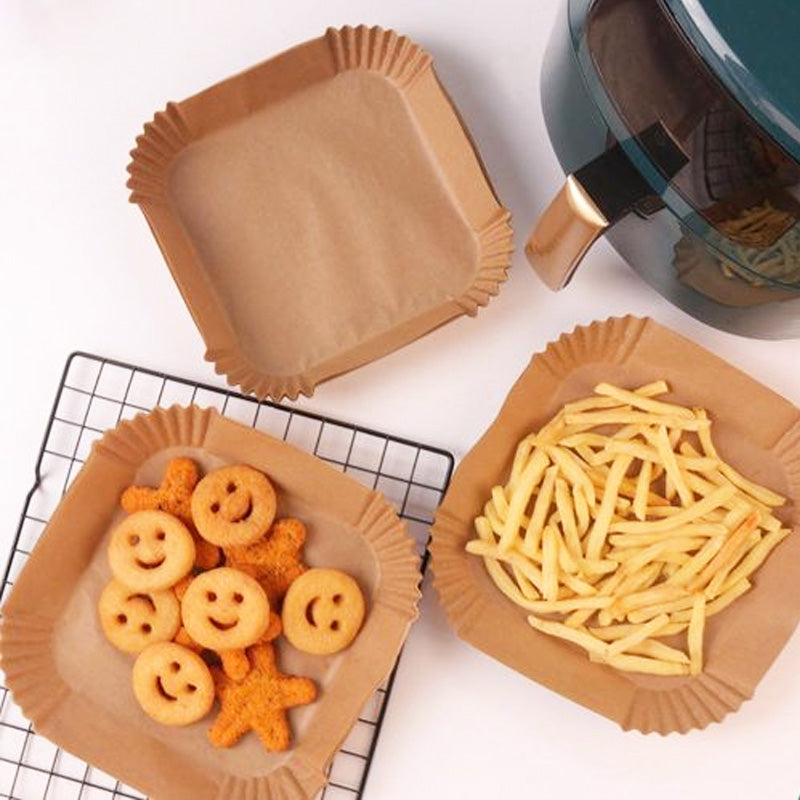 Nonstick Air Fryer Paper Disposable Plate Square (50pcs)
