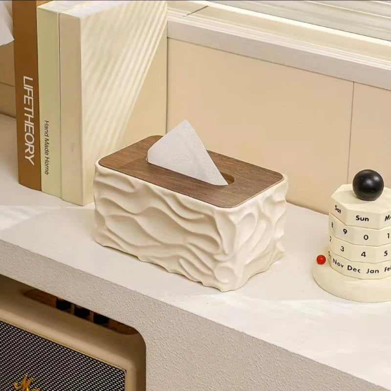Creative Wave Pattern Desktop Tissue Box
