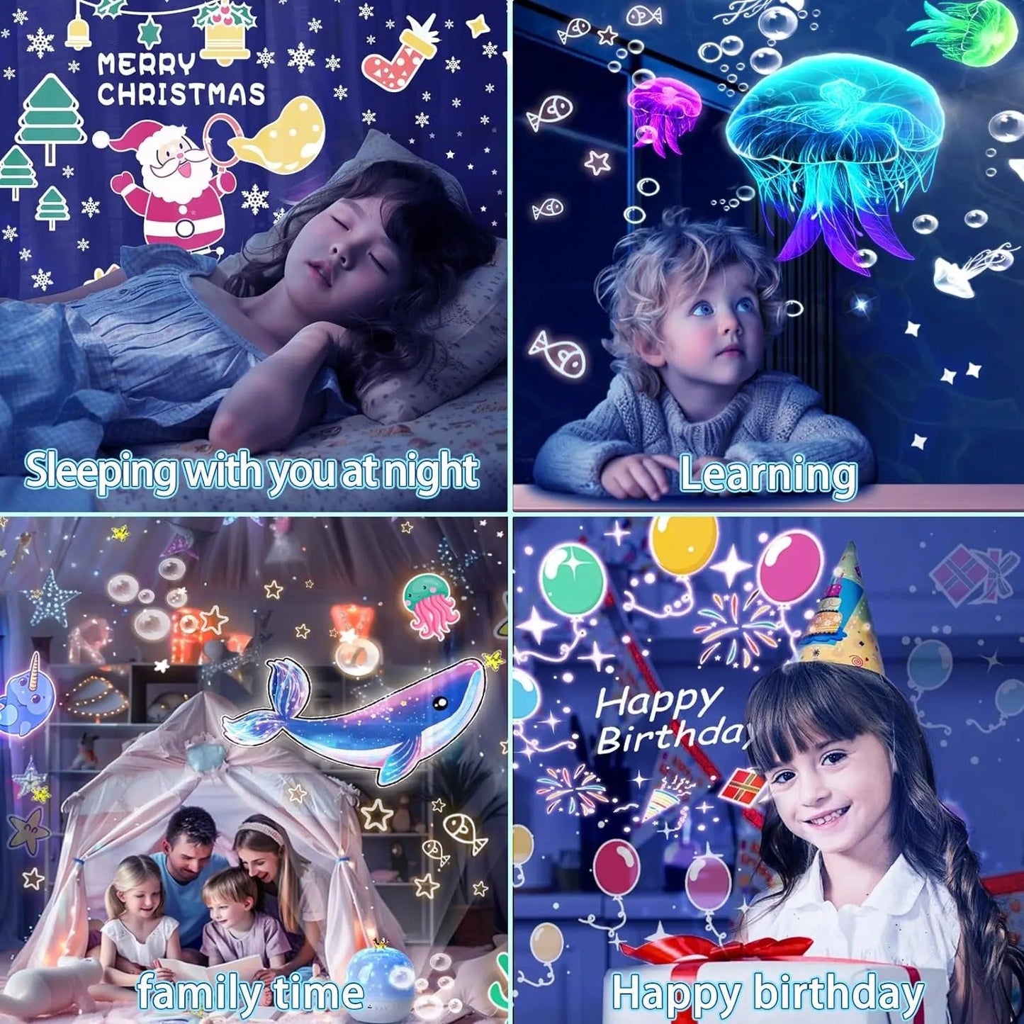 Rechargeable Cartoon Projector Night Light