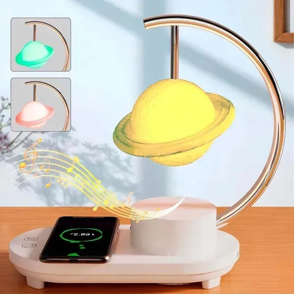 Moon Lamp with Wireless Charger & Bluetooth Speaker