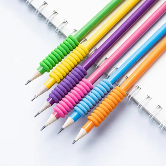 6PCs Soft Grip Standard Pencil