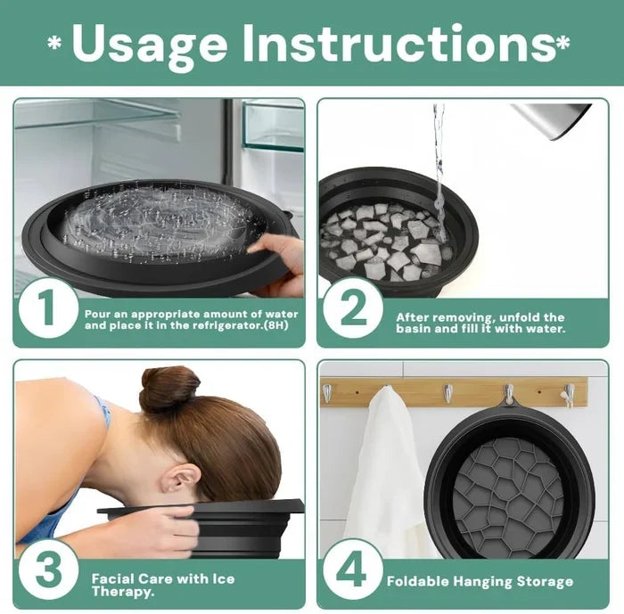 Portable Silicone Face Ice Beauty Bowl