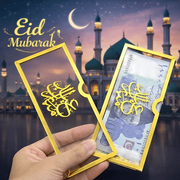 Transparent Acrylic Eidi Envelope (Random Design)