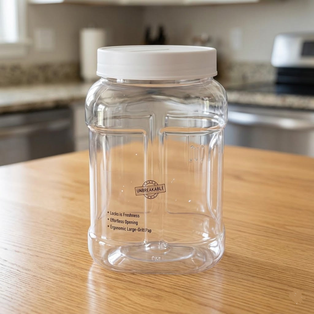 Plastic Square Sealed Jar