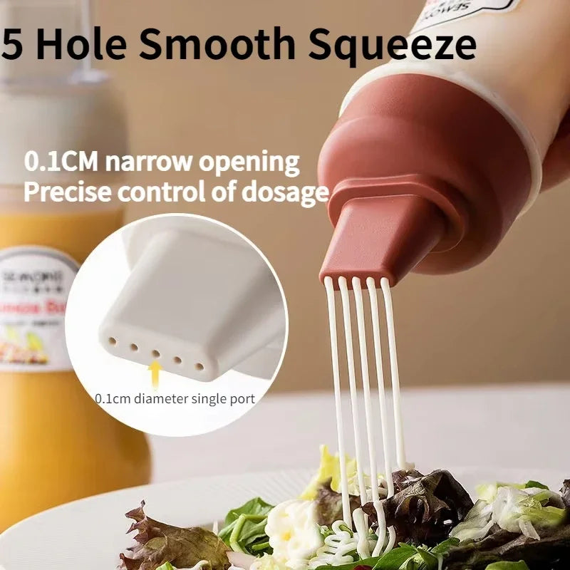 5 Hole Plastic Sauce Squeeze Bottle