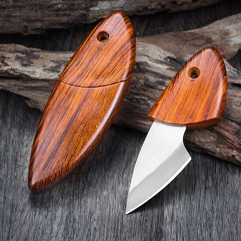 Wooden Handle Mini Pocket Knife Pack of 3