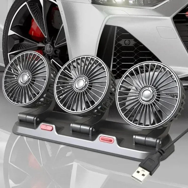 360 Adjustable 3 Head USB Fan