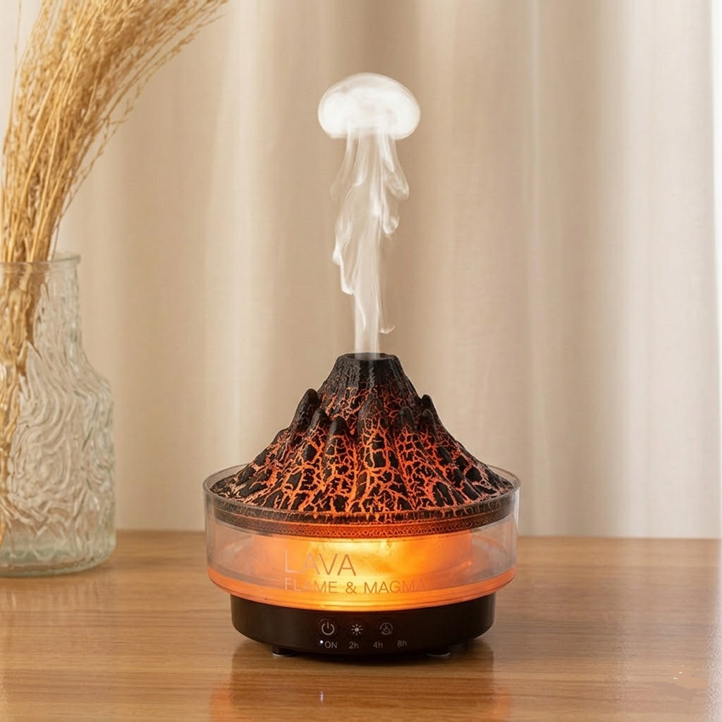Creative Volcano-Shaped Fire Humidifier