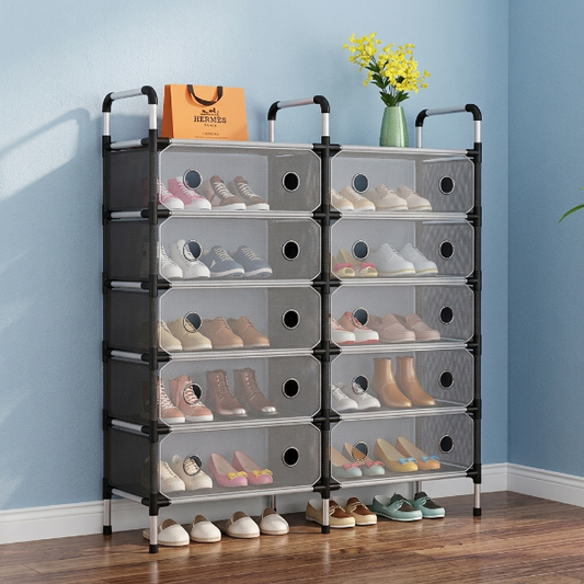 Double Door Dustproof Shoe Organizer