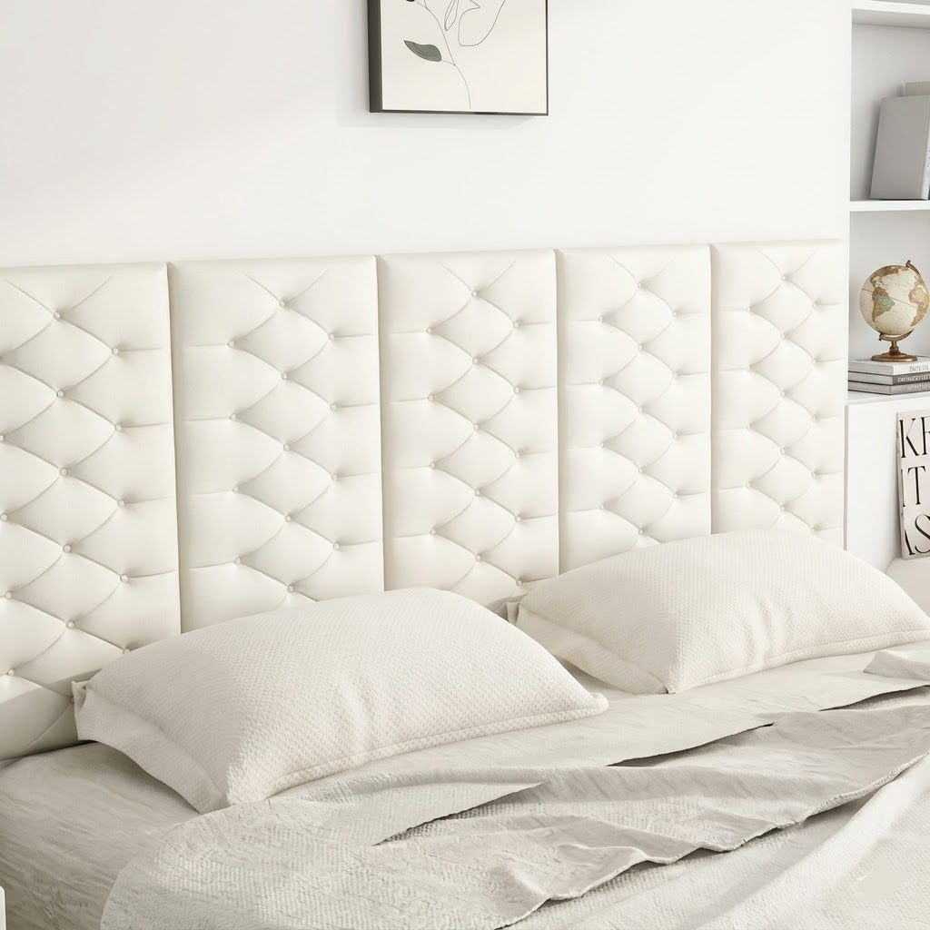 Self Adhesive 3D Fomic Wall Sticker - Off-White (28 x 14 Inch)