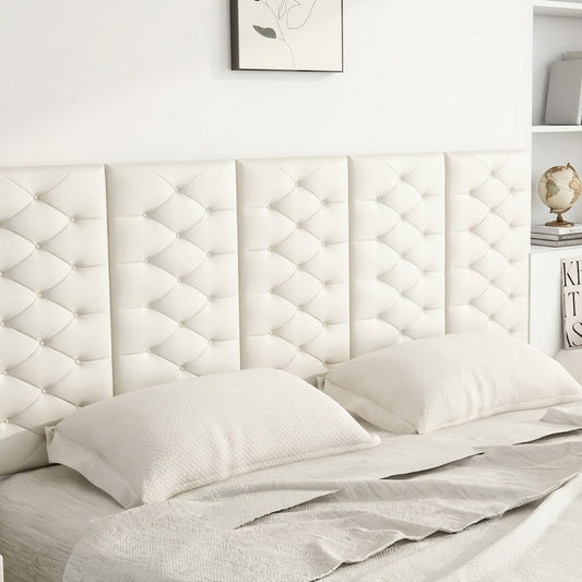 Self Adhesive 3D Fomic Wall Sticker - Off-White (28 x 14 Inch)