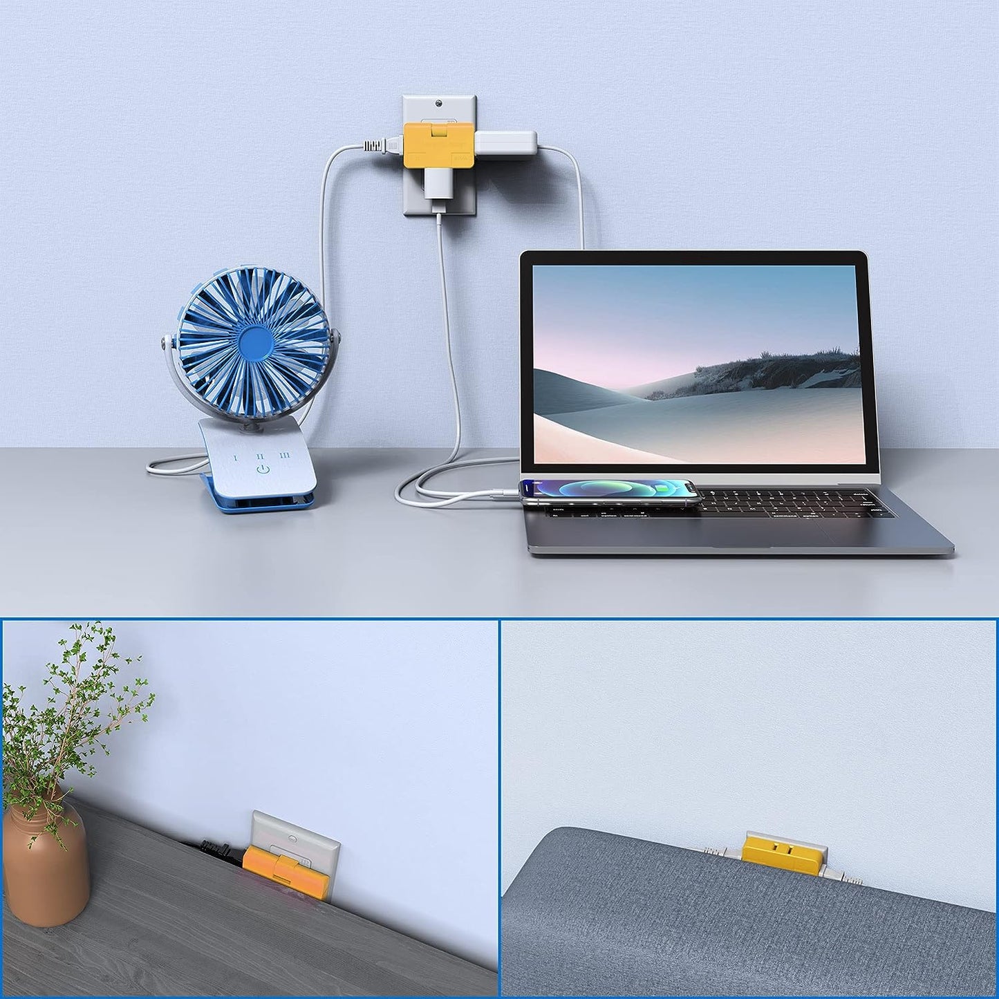 3 Way Flat Plug Adapter Power Plug. - Easy Wholesale