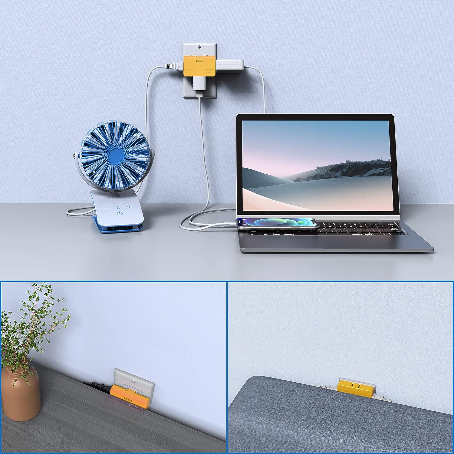 3 Way Flat Plug Adapter Power Plug. - Easy Wholesale