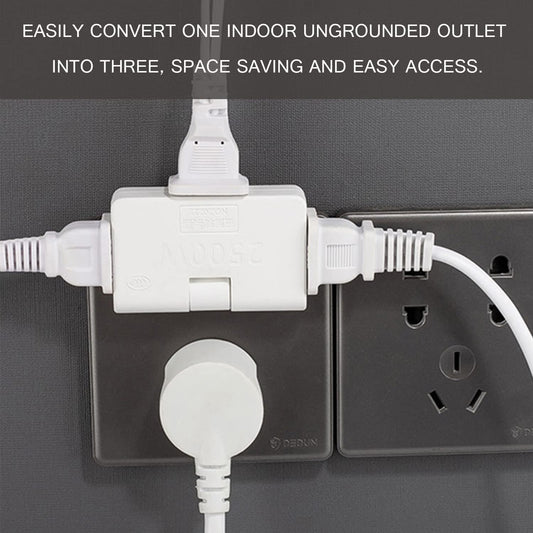 3 Way Flat Plug Adapter Power Plug. - Easy Wholesale