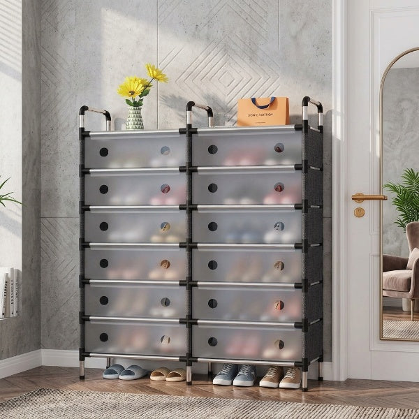 Double Door Dustproof Shoe Organizer